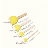 4-Piece Foam Dauber Sponge Set – For Clay, Stamping & Glazing